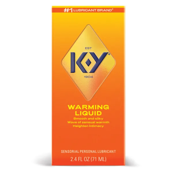 K-Y Warming Liquid Lube, Sensorial Personal Lubricant, Silicone Based Formula, Safe to Use with Condoms, For Men, Women and Couples, 2.4 FL OZ