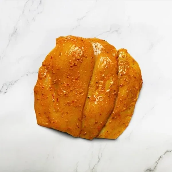 Marinated Halal Chicken Breast Burger Slices - per lb — 1kg