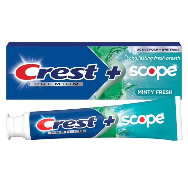 Crest Toothpaste, Premium Plus Scope Toothpaste, Minty Fresh Flavor, 5.2 oz