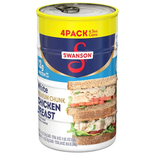 Swanson Premium Chunk White Chicken Breast in Water (4 x 4.5 oz)