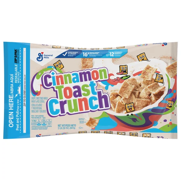 Cinnamon Toast Crunch Crispy Sweetened Whole Wheat & Rice Cereal (32 oz)