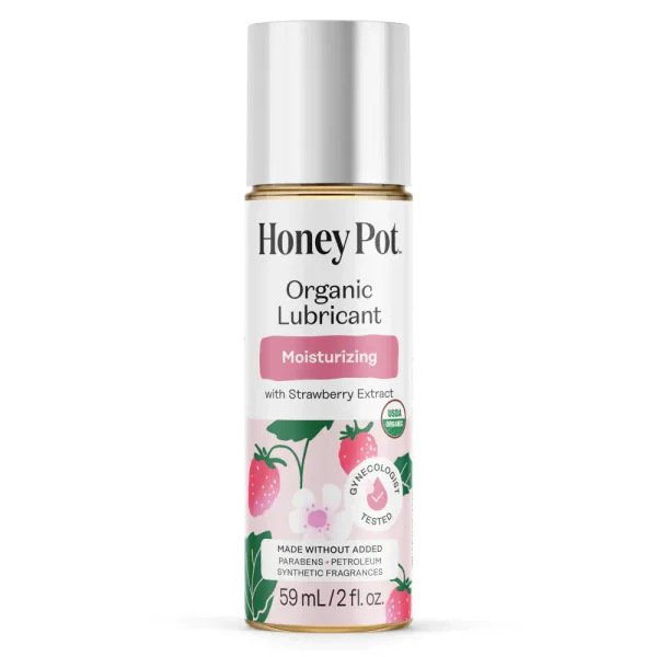 Honey Pot Organic Moisturizing Lubricant with Strawberry Extract
