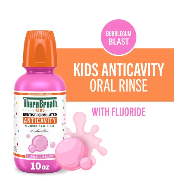 TheraBreath Kids Anticavity Fluoride Oral Rinse, Bubblegum Blast