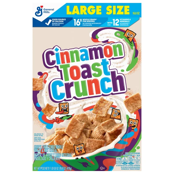 Cinnamon Toast Crunch Crispy Sweetened Whole Wheat & Rice Cereal (16.8 oz)