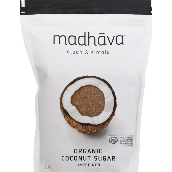 Madhava Organic Unrefined Coconut Sugar (16 oz)
