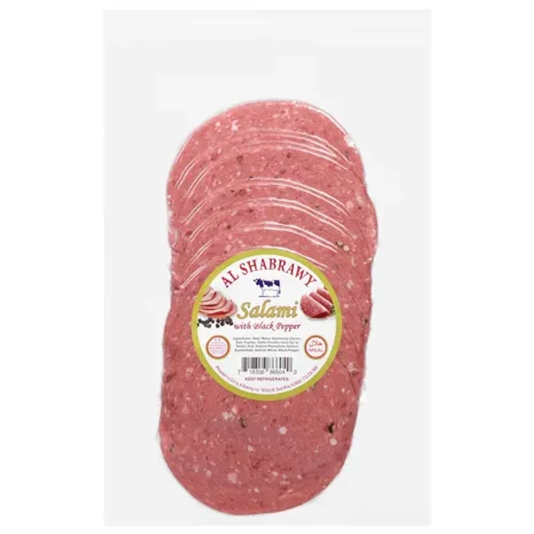 AL SHABRAWY Beef Salami W/Black Pepper Sliced