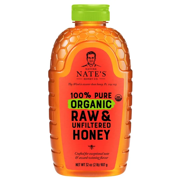 Nature Nate's Honey Co. 100% Pure Organic Raw & Unfiltered Honey (32 oz)
