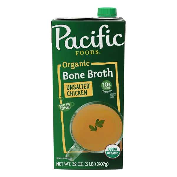 Pacific Foods Organic Bone Broth, Unsalted Chicken (32 oz)