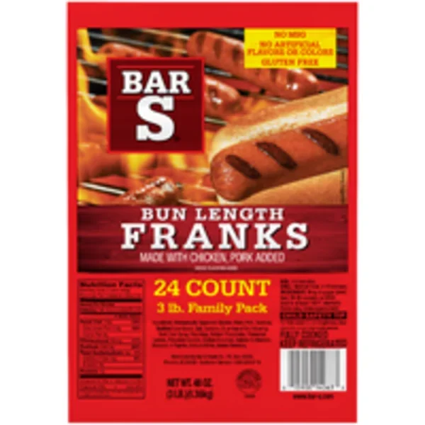 Bar S Frank Bun Length 8-3LB