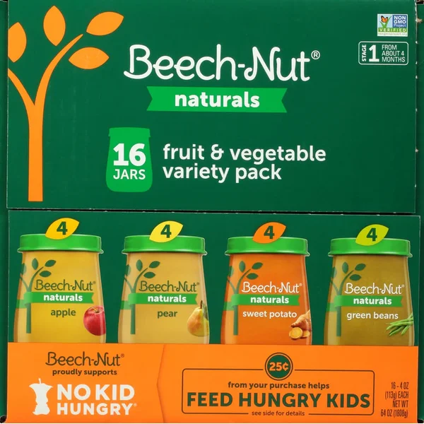 Beech-Nut Naturals Variety pack Stage 1 (from about 4 months) Fruits & Vegetable