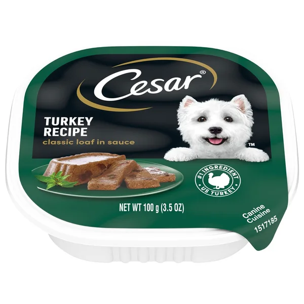 Cesar Turkey Recipe Classic Loaf in Sauce Wet Cat Food