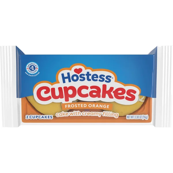 Hostess Frosted Creamy Filling Cupcakes, Orange