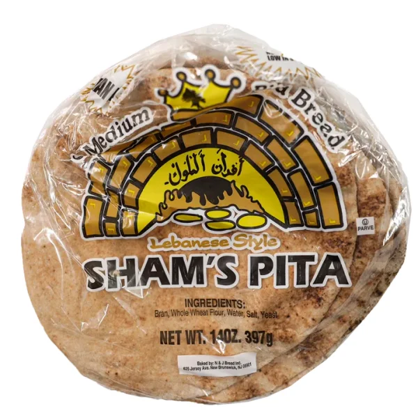 SHAM’S Lebanese style W/W PITA -MEDIUM 14 OZ