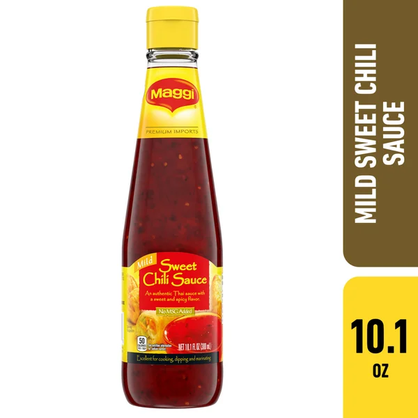 Maggi Mild Sweet Thai Asian Garlic Chili Hot Sauce, 11.43 fl oz Bottle