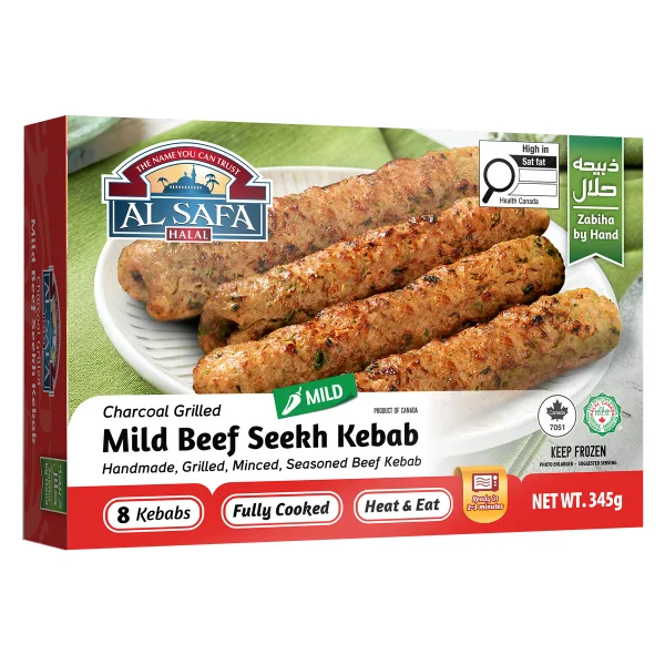 AL SAFA Beef Seekh Kebab MILD 345 gm