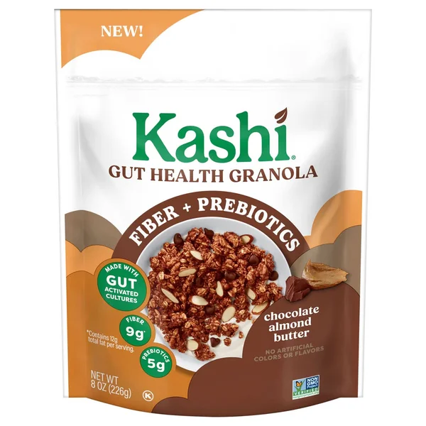 Kashi Fiber + Prebiotics Gut Health Granola, Chocolate Almond Butter (8 oz)