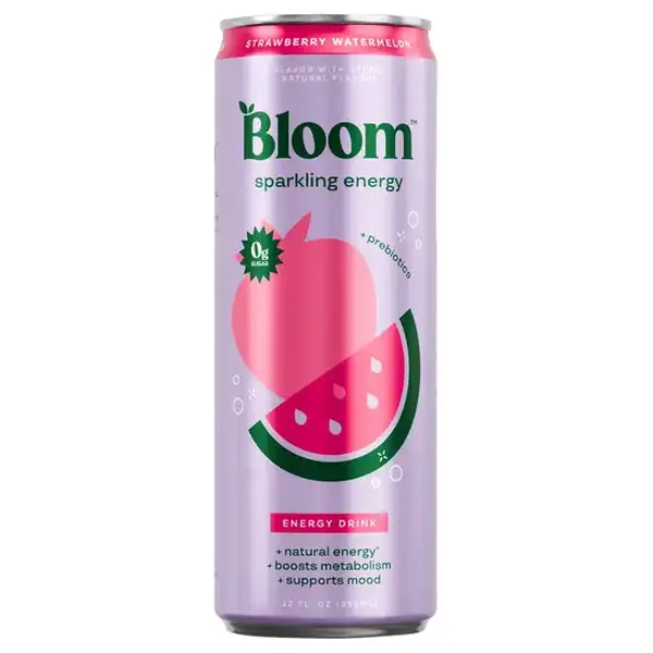 Bloom Zero Sugar Nutrition Sparkling Strawberry Watermelon Flavor Energy Drink Can (12 fl oz)