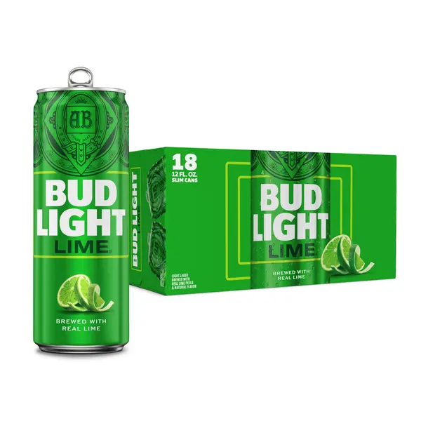 Bud Light Lime American Light Lager Beer 18 pack 12 fl oz Aluminum Cans 4.2% ABV