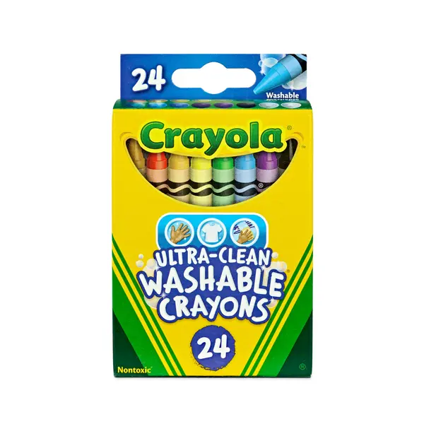 Crayola Ultra-Clean Washable Crayons, 24 Ct, School Supplies for Kids, Art Supplies, Gifts for Kids