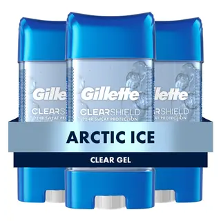 Gillette Antiperspirant and Deodorant for Men, Clear Gel Arctic Ice Scent Triple Pack, 3.8oz