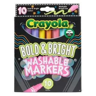 Crayola Broad Line Markers, 10 Ct Bold & Bright, School Supplies for Teachers and Kids