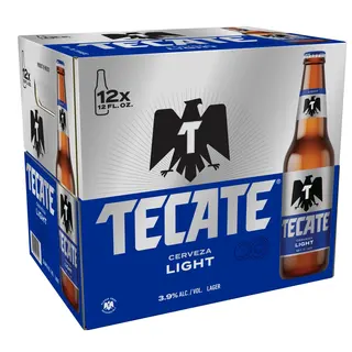 Tecate Light Mexican Lager Beer, 12 Pack, 12 fl oz Bottles, 3.9% Alcohol by Volume