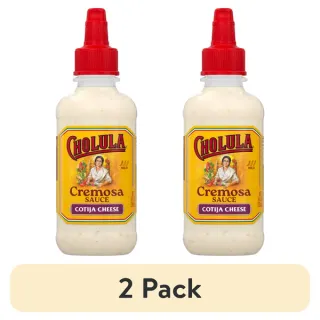 (2 pack) Cholula Cremosa Cotija Cheese Sauce in Resealable Plastic Bottle, 8 fl oz