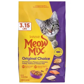 Meow Mix Original Choice Complete Dry Cat Food, Chicken Turkey Salmon & Ocean Fish