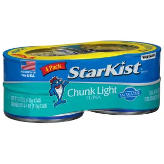 StarKist Wild Caught Chunk Light Tuna in Water (4 x 5 oz)