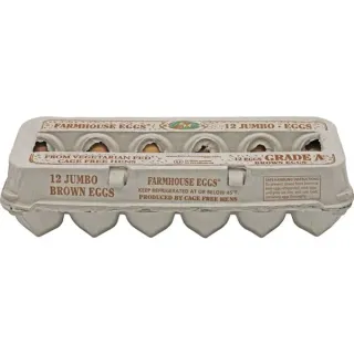 Farmhouse Grade A Cage Free Jumbo Brown Eggs