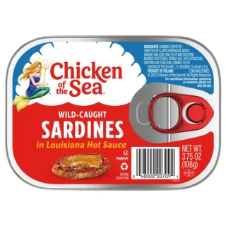 Chicken of the Sea Wild-Caught Sardines, Louisiana Hot Sauce (3.75 oz)