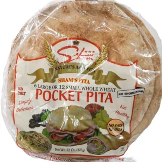 SHAM’S Whole Wheat Pita LARGE 5 PCS