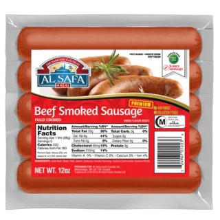 AL SAFA Beef Smoked Sausage Spicy 12 oz