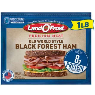 Land O' Frost Premium Meat, Sandwich Sliced Deli Lunch Meat, Black Forest Ham, 1 lb