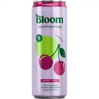 Bloom Nutrition Zero Sugar Cherry Lime Sparkling Energy Drink Plus Prebiotics Can (12 fl oz)