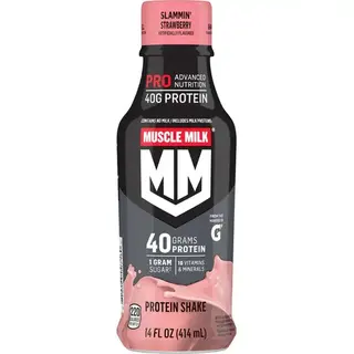 Muscle Milk Slammin' Strawberry Flavored Pro Advanced Nutrition Protein Shake Bottle (14 fl oz)