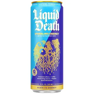 Liquid Death Zero Sugar Tropical Terror Energy Drink (12 fl oz)