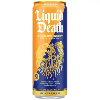Liquid Death Zero Sugar Orange and Cream Energy Drink (12 fl oz)