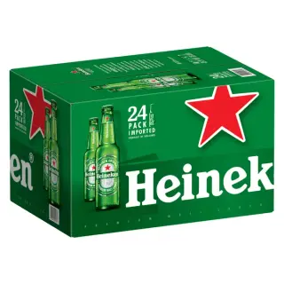 Heineken Original Netherlands Lager Import Beer, 24 Pack, 12 fl oz Bottles, 5% ABV
