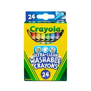 Crayola Ultra-Clean Washable Crayons, 24 Ct, School Supplies for Kids, Art Supplies, Gifts for Kids