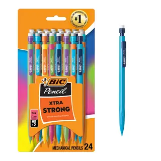 BIC Xtra Strong Mechanical Pencils, No. 2, Back to School Supplies, 0.9 mm, 24-Count